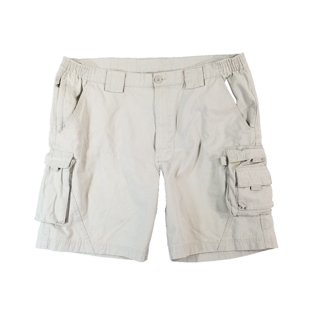 Weekender GPS cargo hiking shorts men's 40x9 beige comfort waist security pocket